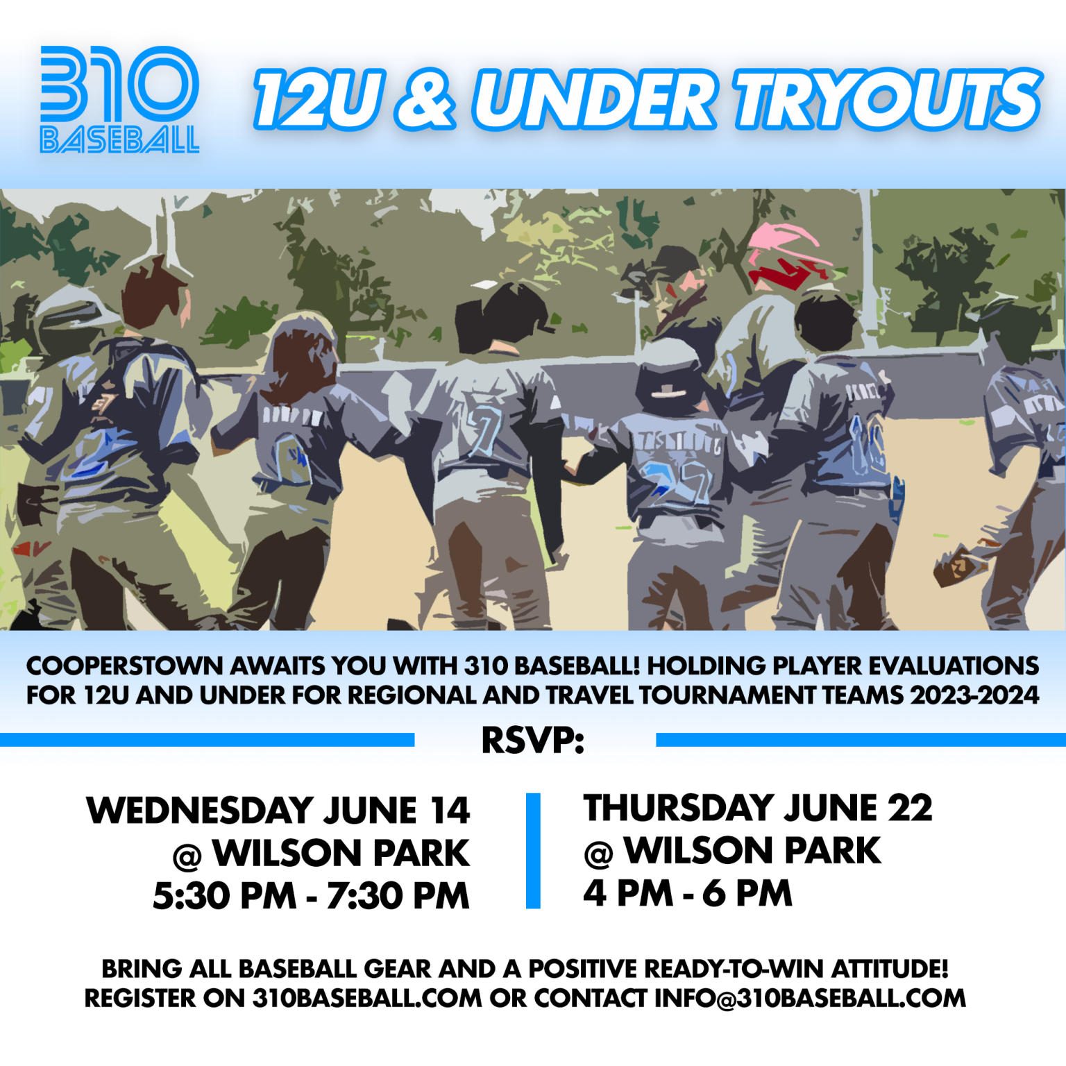 Open Player Evaluations for 12U/11U/10U/9U This Month 310 BASEBALL